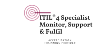 ITIL 4 Monitor, Support e Fulfil (MSF): de 26/08 à 23/09 - todas as segundas-feiras - das 18h00 às 22h00. Treinamento acreditado pela Peoplecert.